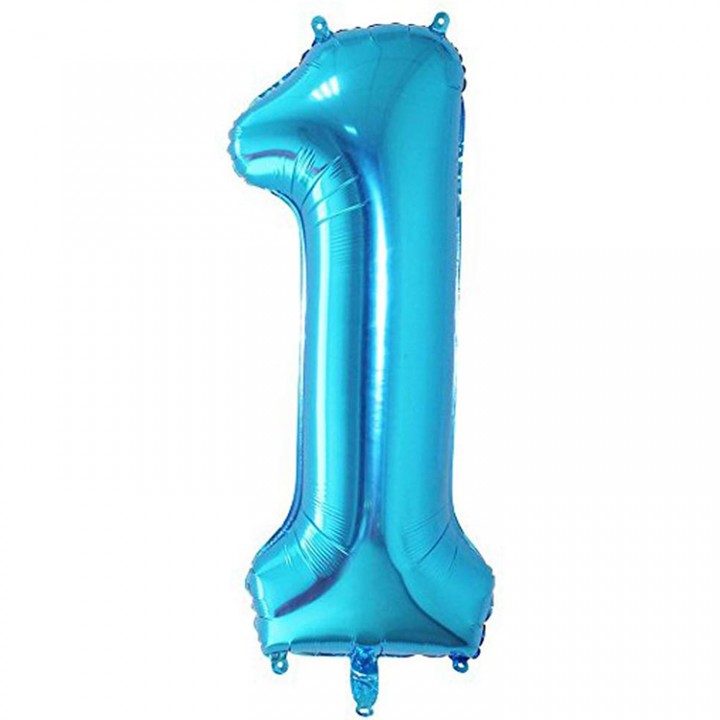 1- RAKAM 34 İNC KOYU MAVİ RENK BALON 76 CM