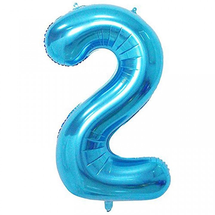 2- RAKAM 34 İNC KOYU MAVİ RENK BALON 76 CM