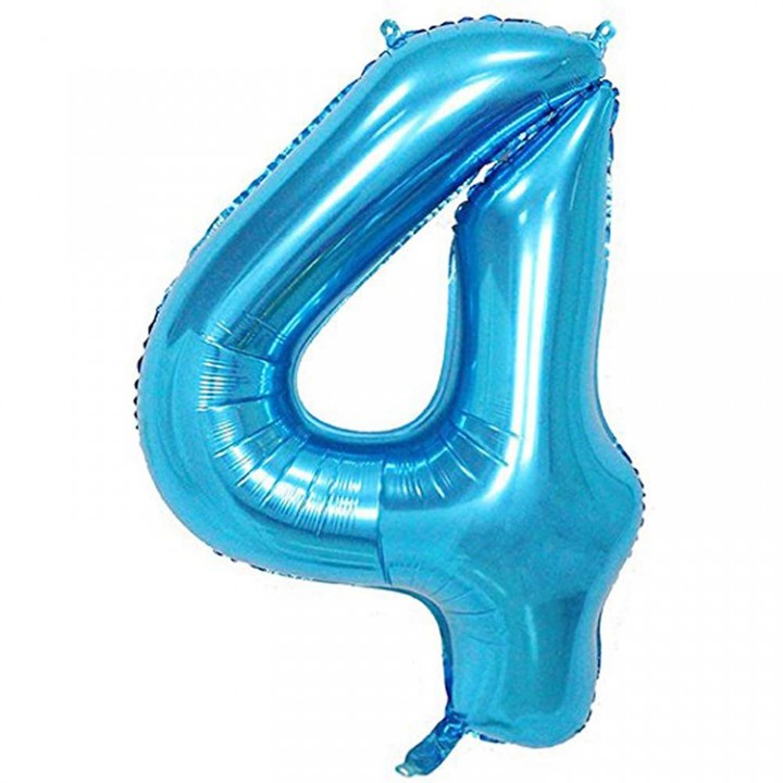 4- RAKAM 34 İNC KOYU MAVİ RENK BALON 76 CM