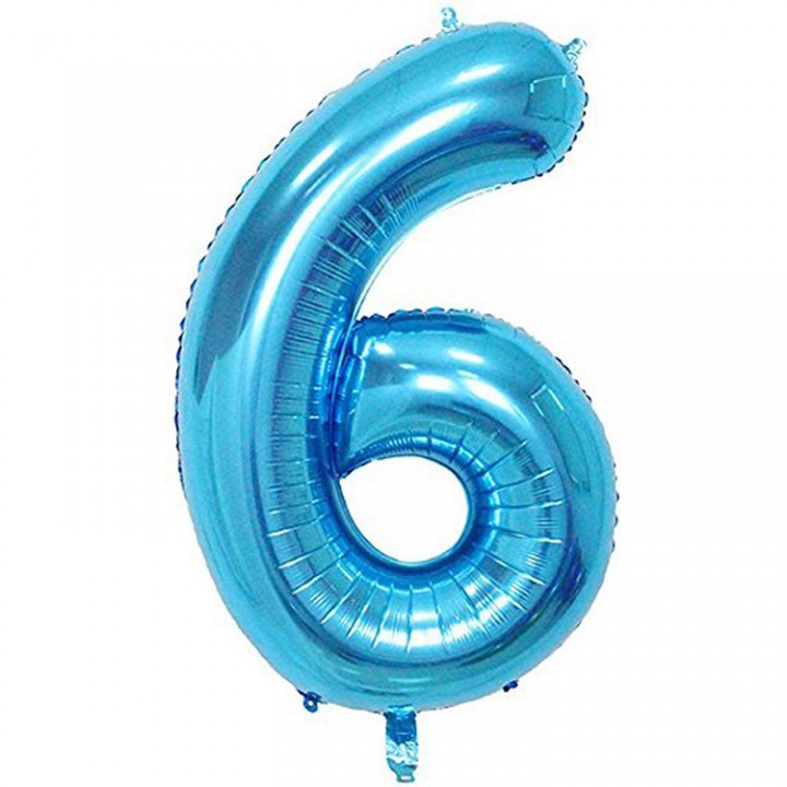 6- RAKAM 34 İNC KOYU MAVİ RENK BALON 76 CM