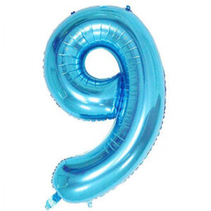 9- RAKAM 34 İNC KOYU MAVİ RENK BALON 76 CM