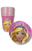 BARBİE KAREKTERLİ TABAK BARDAK 8’Lİ