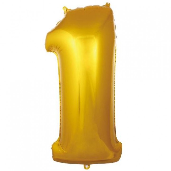 1- RAKAM 34 İNC GOLD RENK BALON 76 CM
