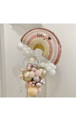 Retro Boho Gökkuşağı Folyo Balon