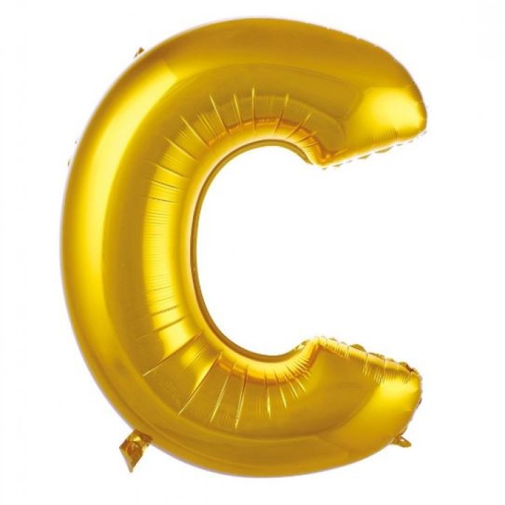 C- HARF 34 İNC GOLD RENK BALON 76 CM