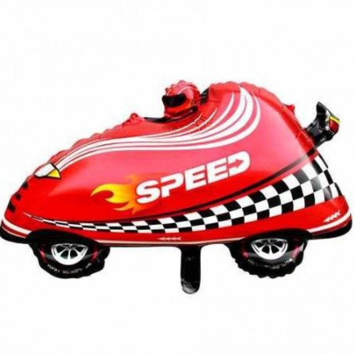 SPEED KIRMIZI ARABA FOLYO BALON  51 X 54 CM