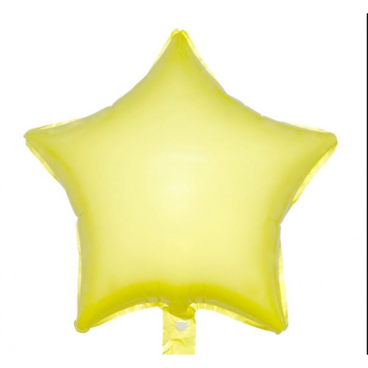 18 İNC YILDIZ MAKARON SARI FOLYO BALON