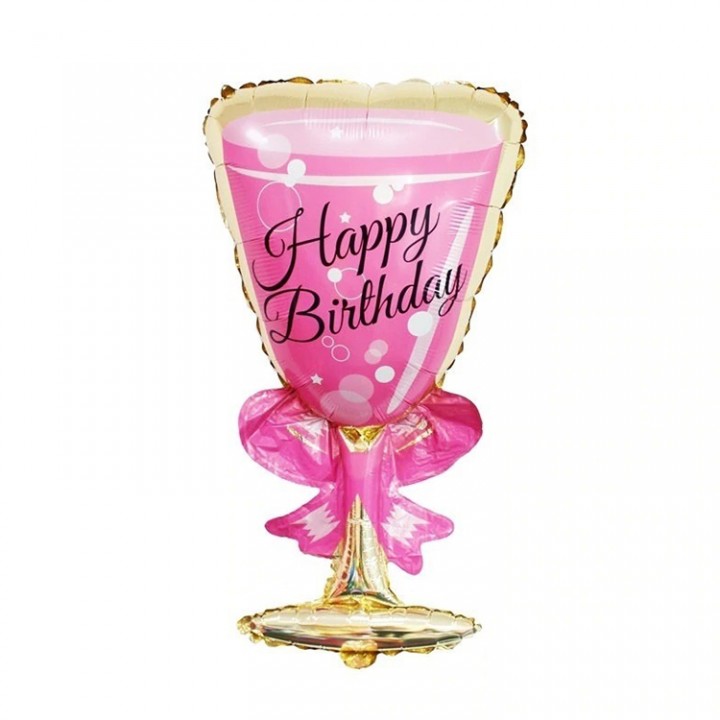 Kadeh Pembe HAPPY BİRTHDAY 