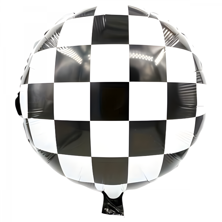 18” Damalı Yuvarlak Folyo Balon