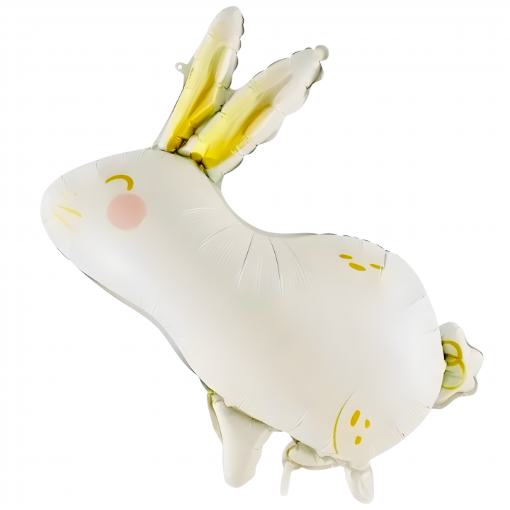 Beyaz Tavşan Folyo Balon 80-55 CM 