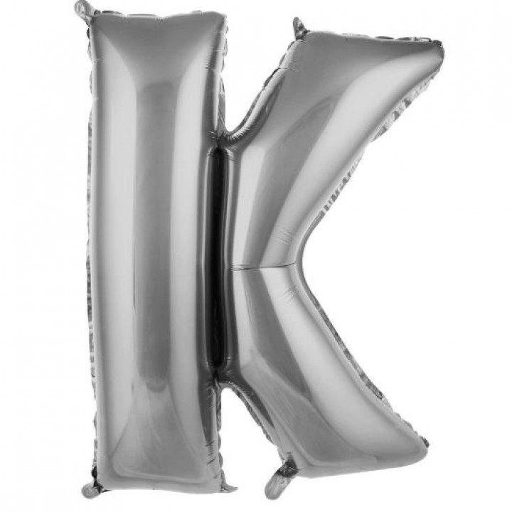 K- HARF 34 İNC GÜMÜŞ RENK BALON 76 CM