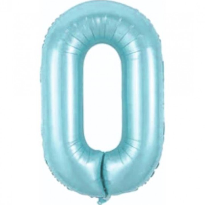 0- RAKAM 34 İNC MAVİ RENK BALON 76 CM