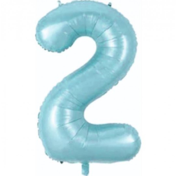2- RAKAM 34 İNC MAVİ RENK BALON 76 CM