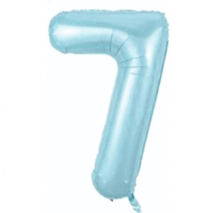 7- RAKAM 34 İNC MAVİ RENK BALON 76 CM