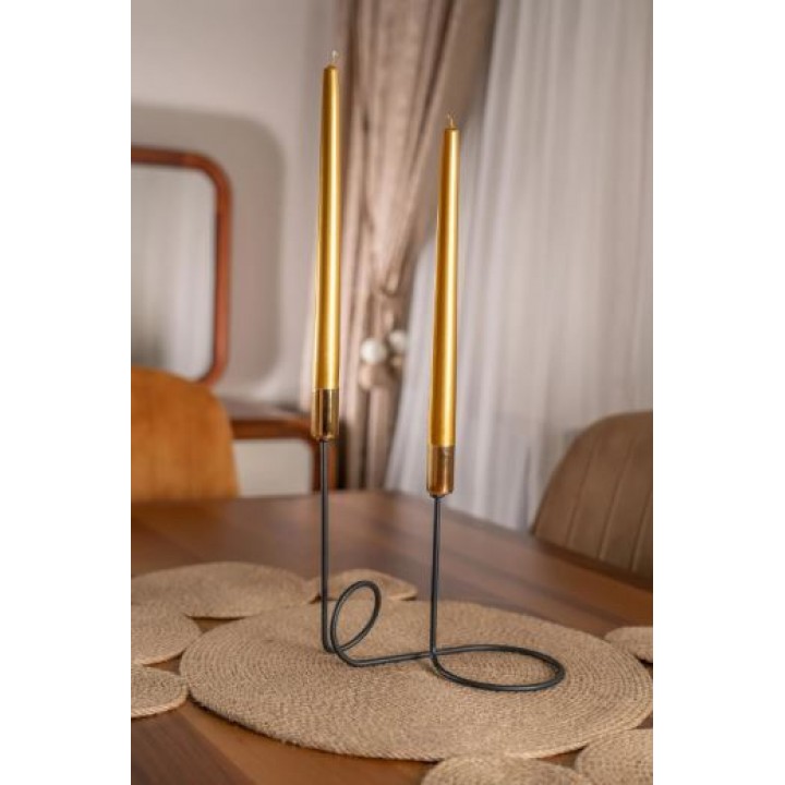 Metalik Gold Şamdan Mumu 25cm 1 AD