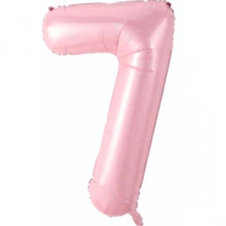 7- RAKAM 34 İNC PEMBE RENK BALON 76 CM