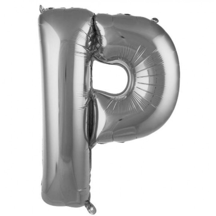 P- HARF 34 İNC GÜMÜŞ RENK BALON 76 CM