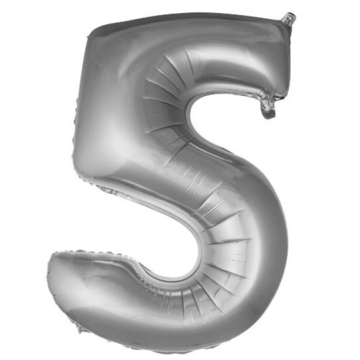 5- RAKAM 34 İNC GÜMÜŞ RENK BALON 76 CM