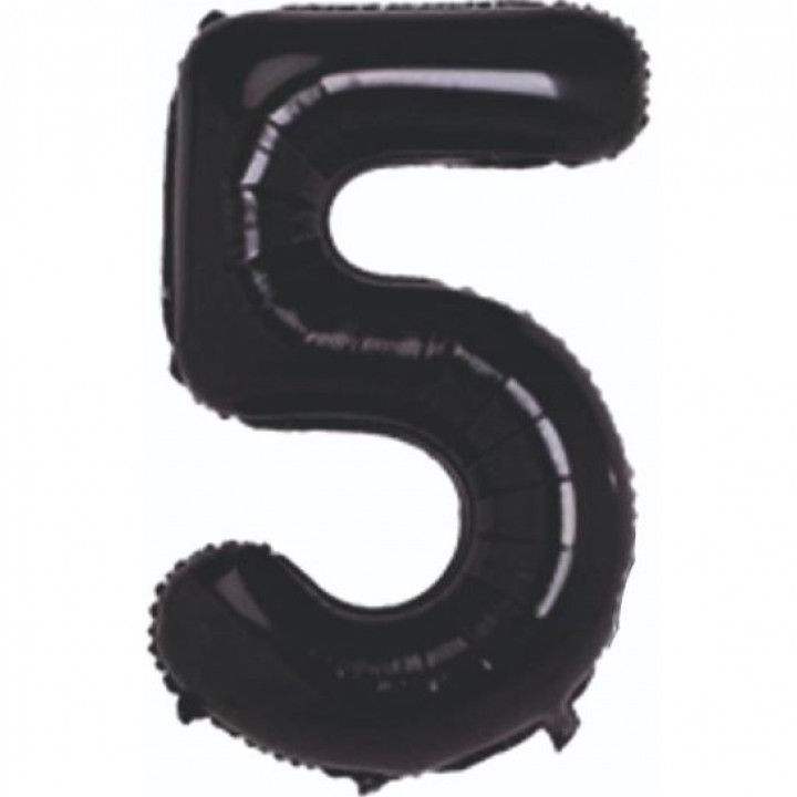 5- RAKAM 34 İNC SİYAH RENK BALON 76 CM