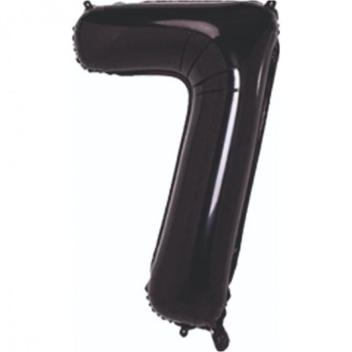 7- RAKAM 34 İNC SİYAH RENK BALON 76 CM