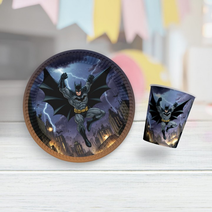 Batman Tabak Bardak Set 8'li