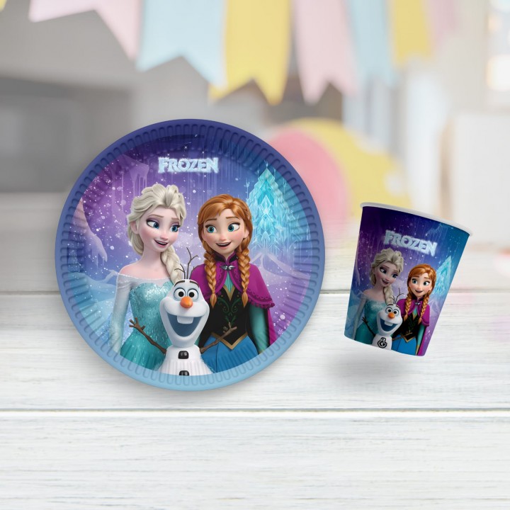 Frozen Karton Tabak Bardak Set 8'Lİ
