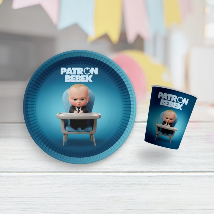 BOSS BABY TABAK BARDAK SET 8'Lİ