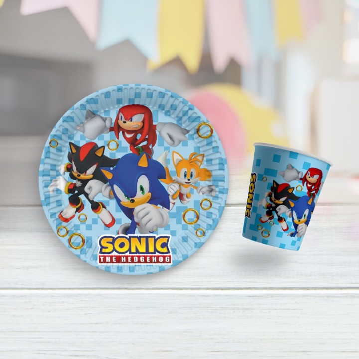 Sonic Boom Tabak Bardak Set 8'Lİ
