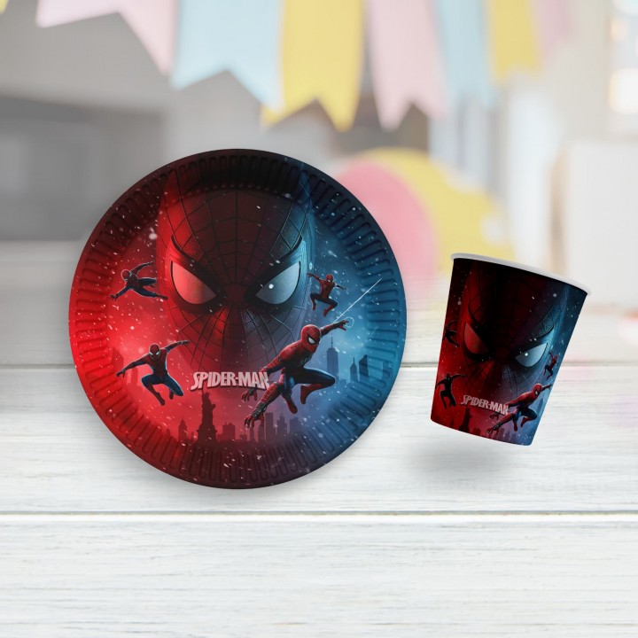 Spidermans Karton Tabak Bardak Set 8'Lİ