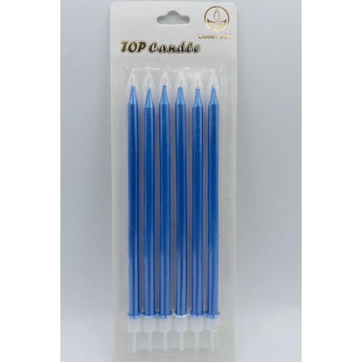 TOP CANDLE KOYU MAVİ METALİK MUM