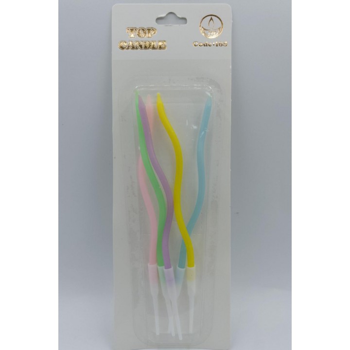 TOP CANDLE RENKLİ BURGU MUM