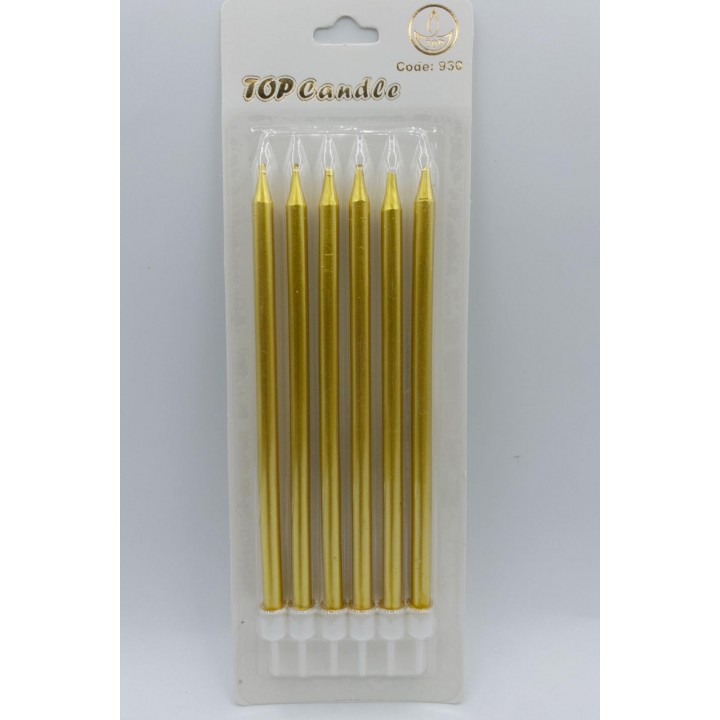 TOP CANDLE METALİZE GOLD MUM