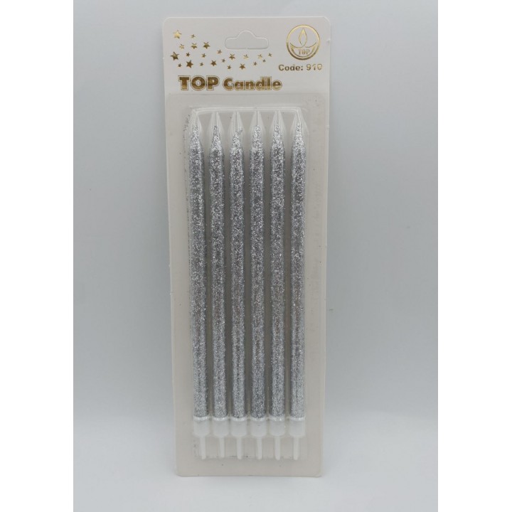 TOP CANDLE GÜMÜŞ SİMLİ MUM
