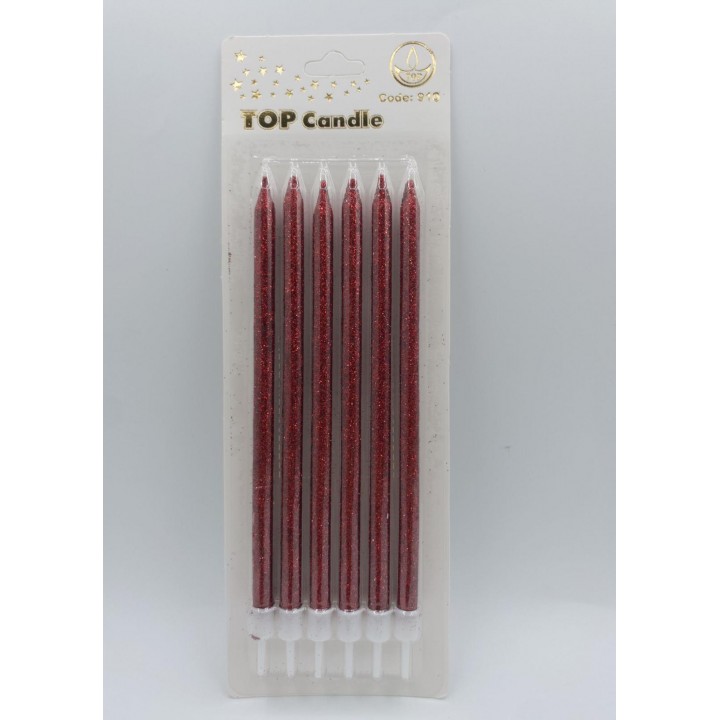 TOP CANDLE KIRMIZI SİMLİ MUM