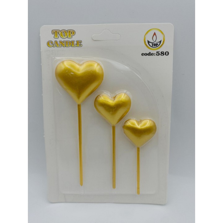 TOP CANDLE GOLD 3'LÜ KALP MUM
