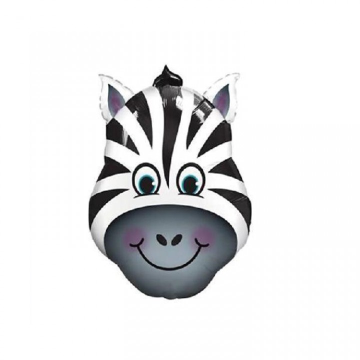 Zebra Hayvan Kafa Folyo Balon