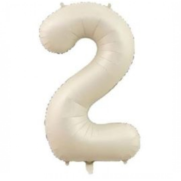 2- RAKAM 34 İNC KREM RENK BALON 76 CM