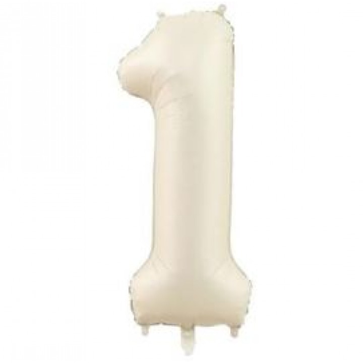 1- RAKAM 34 İNC KREM RENK BALON 76 CM