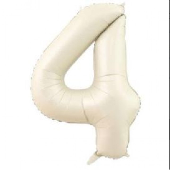 4- RAKAM 34 İNC KREM RENK BALON 76 CM