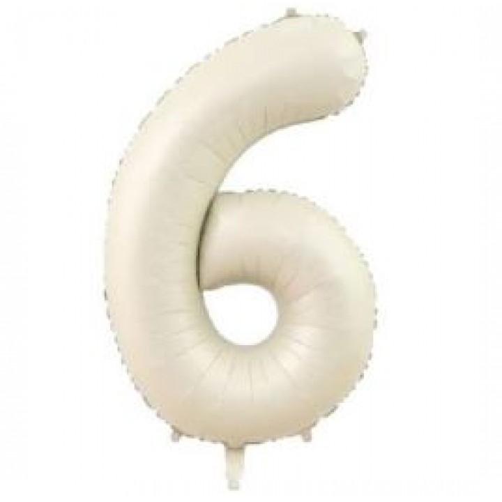6- RAKAM 34 İNC KREM RENK BALON 76 CM