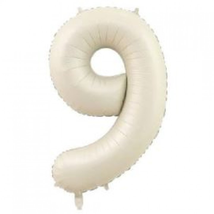 9- RAKAM 34 İNC KREM RENK BALON 76 CM