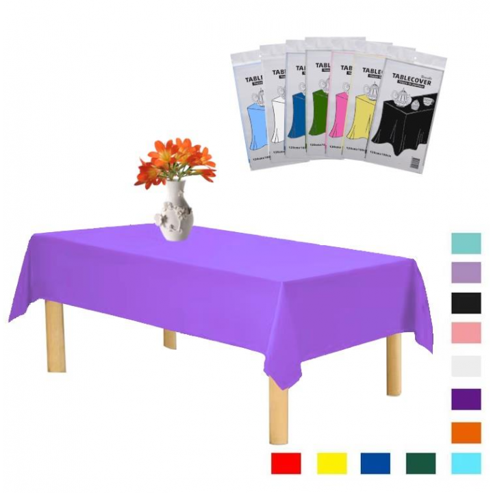 PLASTİK MOR MASA ÖRTÜSÜ 120*180cm
