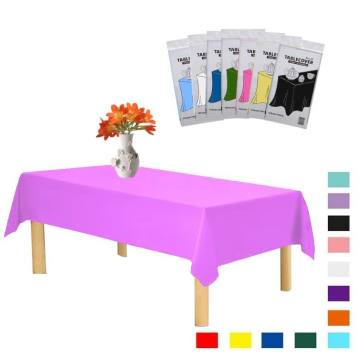PLASTİK PEMBE MASA ÖRTÜSÜ 120*180cm
