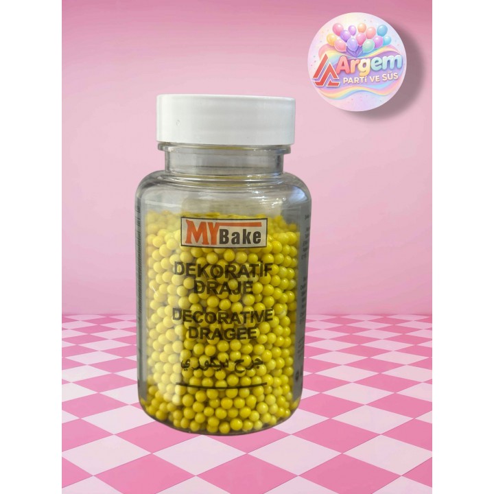 MY BAKE DEKORATİF DRAJE SARI 2MM 100GR