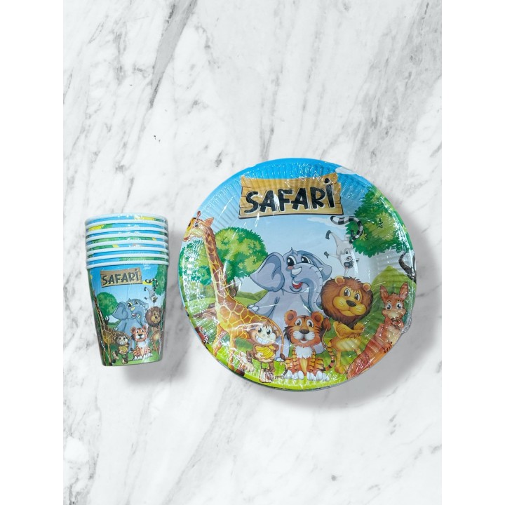 SAFARİ TABAK BARDAK SET 8*Lİ 