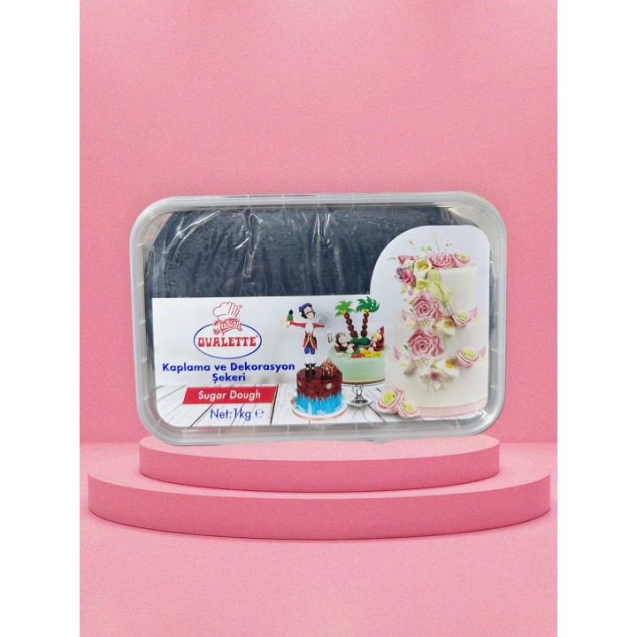 ŞEKER HAMURU 1 KG SİYAH KATSAN OVALETTE