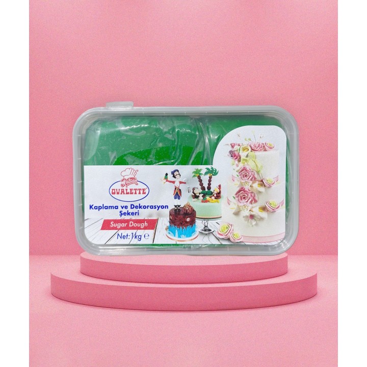 ŞEKER HAMURU 1 KG YEŞİL KATSAN OVALETTE