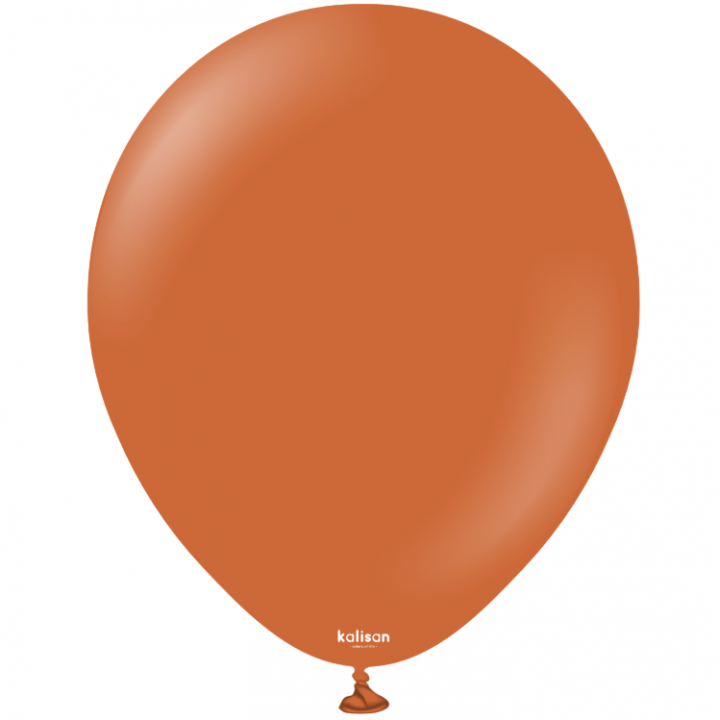 18'' Retro Balon Yanık Turuncu (Rust Orange) 5'li