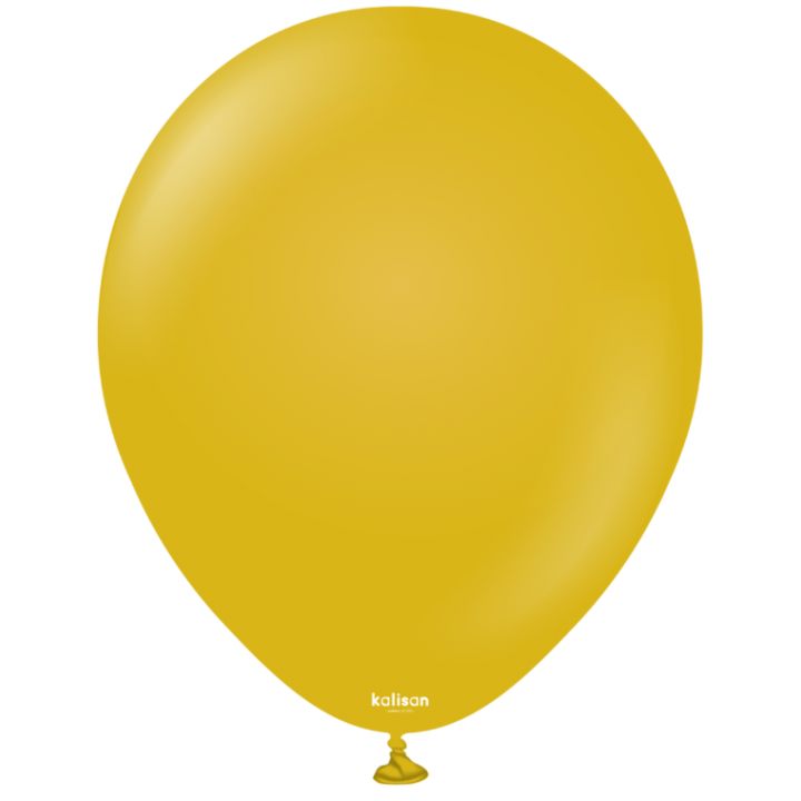 18'' Retro Balon Zerdeçal (Mustard) 5'li