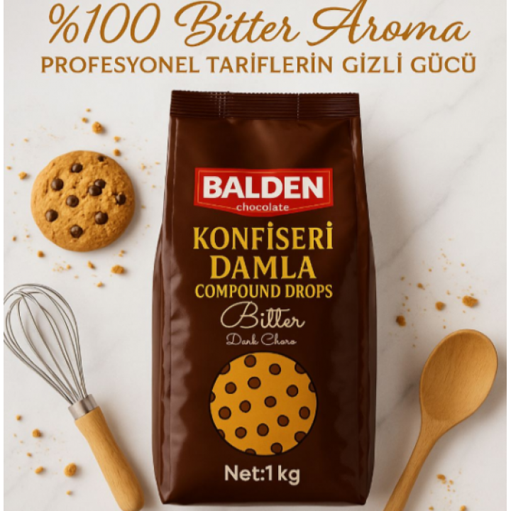 BALDEN BİTTER KONFİSERİ DAMLA DROP ÇİKOLATA 1 KG